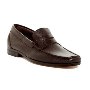 Sandrino By Sandro Moscoloni Placido Leather Penny Loafers 10.5D Shoes Brown‎